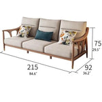 Stylish Ash Wood Sofa with Faux Leather Upholstery – Modern Comfort and Elegance for Your Living Room hyc-3113