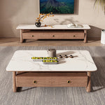 Elegant Ash Wood TV Cabinet with Sintered Stone Top – Modern Home Entertainment Solution hyc-3114