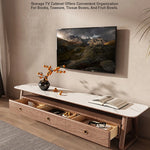 Elegant Ash Wood TV Cabinet with Sintered Stone Top – Modern Home Entertainment Solution hyc-3114