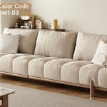 Stylish Ash Wood and Faux Leather Sofa - Modern Elegance for Your Living Room hyc-3115