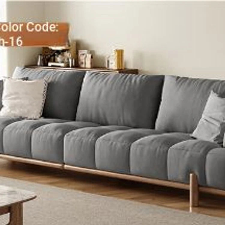 Stylish Ash Wood and Faux Leather Sofa - Modern Elegance for Your Living Room hyc-3115
