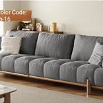 Stylish Ash Wood and Faux Leather Sofa - Modern Elegance for Your Living Room hyc-3115
