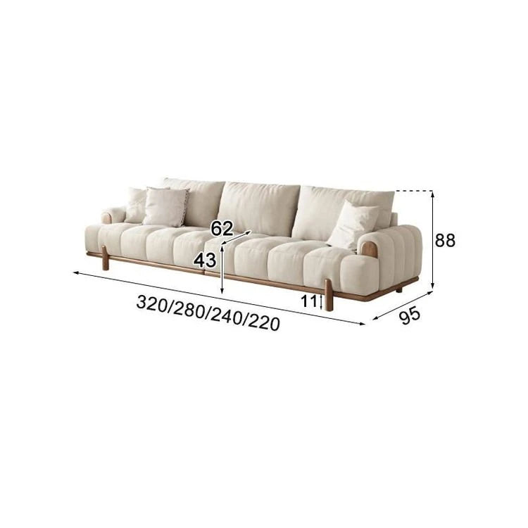 Stylish Ash Wood and Faux Leather Sofa - Modern Elegance for Your Living Room hyc-3115