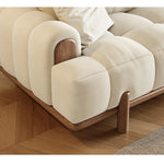 Stylish Ash Wood and Faux Leather Sofa - Modern Elegance for Your Living Room hyc-3115