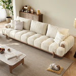 Stylish Ash Wood and Faux Leather Sofa - Modern Elegance for Your Living Room hyc-3115