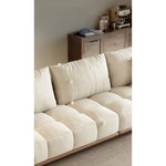Stylish Ash Wood and Faux Leather Sofa - Modern Elegance for Your Living Room hyc-3115