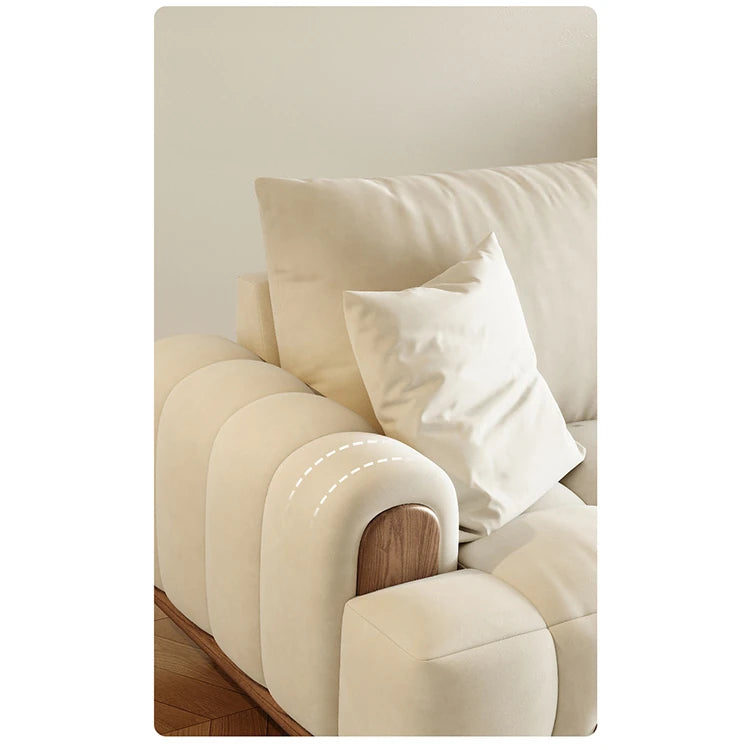 Stylish Ash Wood and Faux Leather Sofa - Modern Elegance for Your Living Room hyc-3115