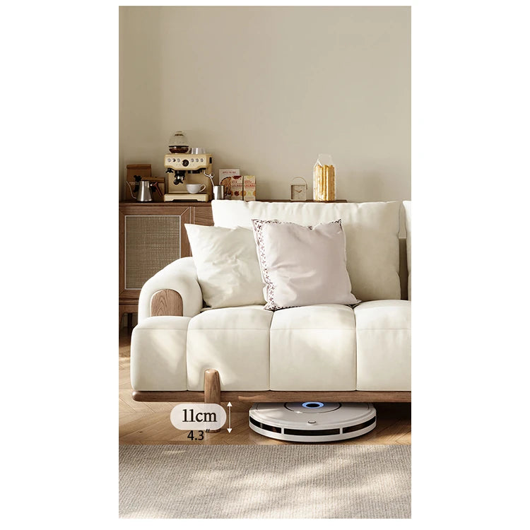 Stylish Ash Wood and Faux Leather Sofa - Modern Elegance for Your Living Room hyc-3115