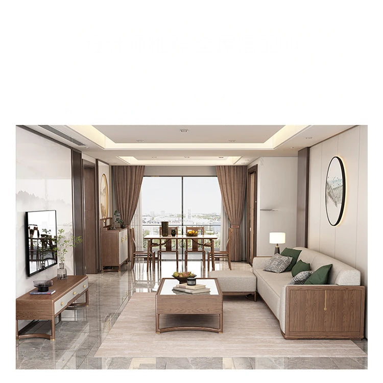 Stylish Ash Wood Coffee Table with Sintered Stone Top and Storage Drawers - Modern Living Room Furniture hyc-3116