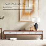 Stylish Ash Wood TV Cabinet with Storage Drawers - Modern Living Room Furniture hyc-3117