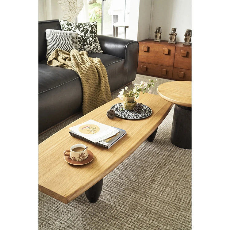 Rustic Solid Wood Coffee Table - Stylish Modern Design for Living Room Decor hyc-3118