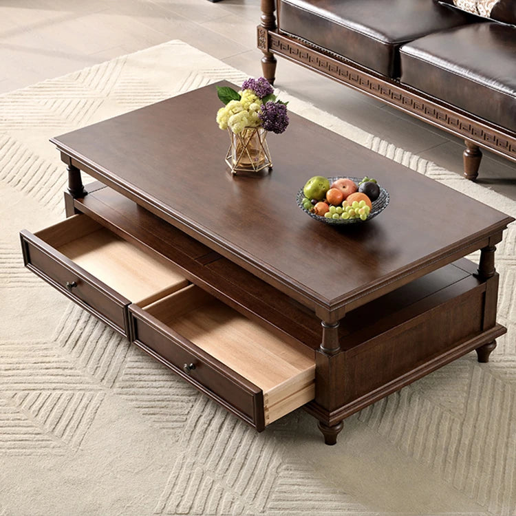 Luxurious Solid Wood Tea Table for Elegant Living Spaces hyjyj-4264