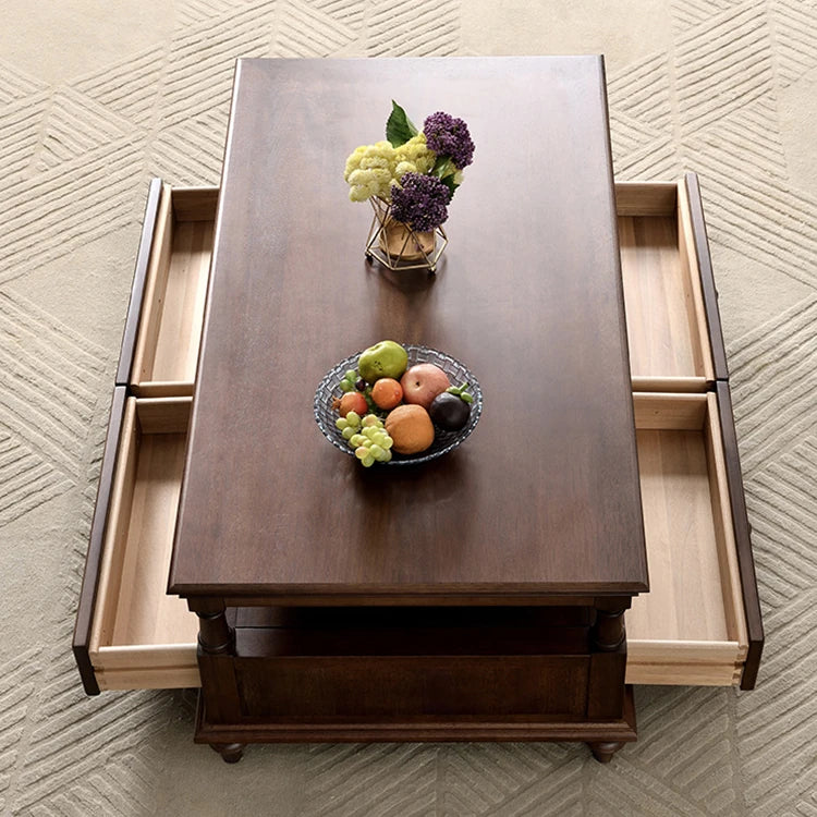 Luxurious Solid Wood Tea Table for Elegant Living Spaces hyjyj-4264