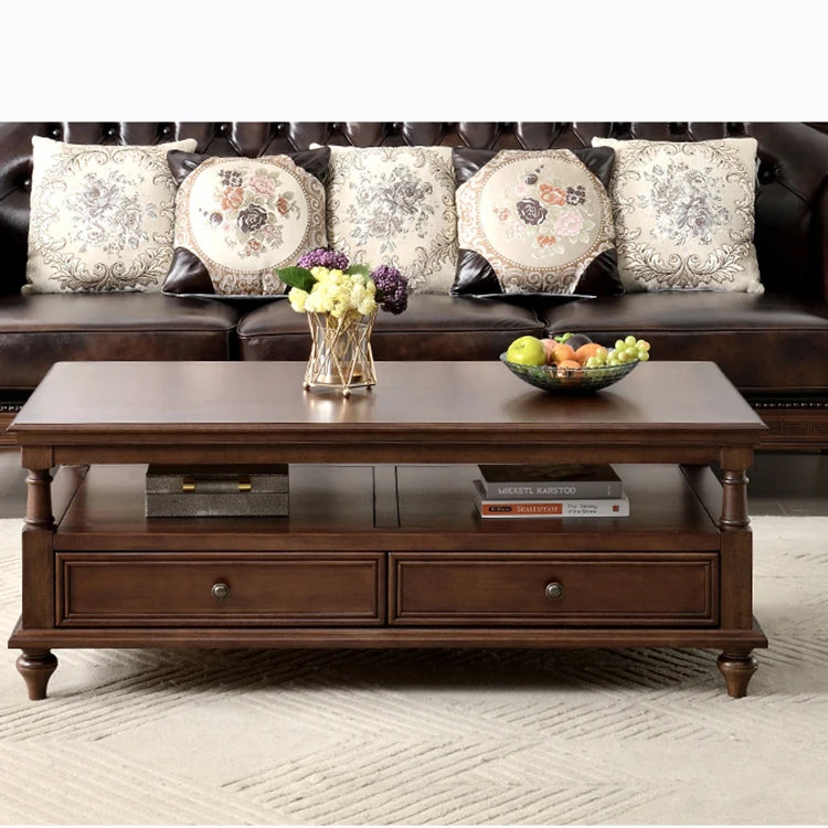 Luxurious Solid Wood Tea Table for Elegant Living Spaces hyjyj-4264