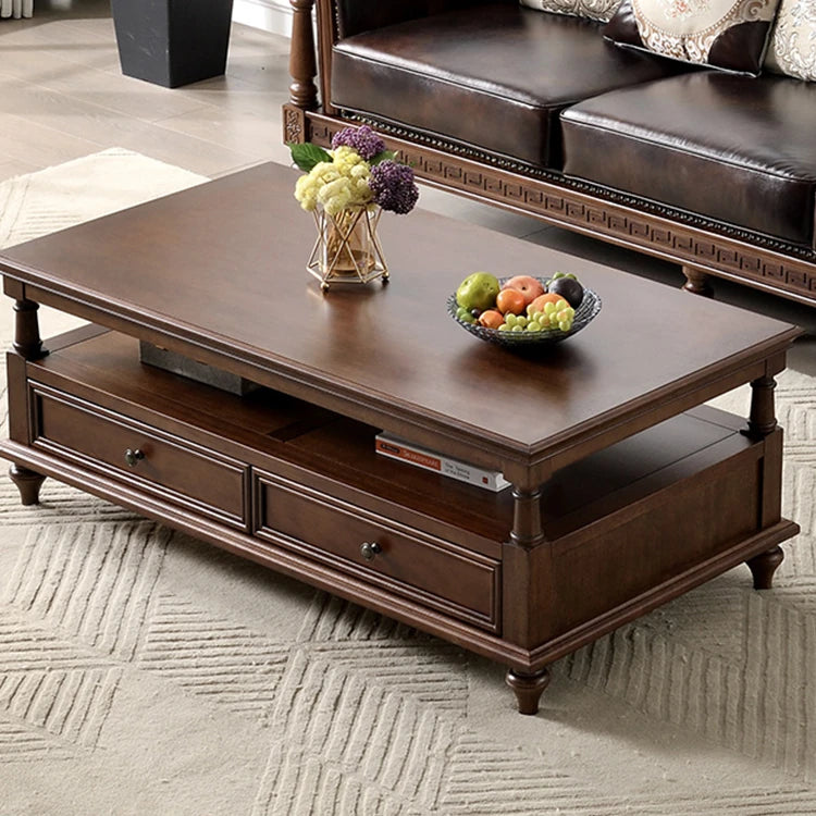 Luxurious Solid Wood Tea Table for Elegant Living Spaces hyjyj-4264