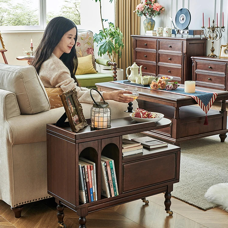 Elevate Your Living Room: Elegant Solid Wood Tea Table for Timeless Style hyjyj-4266