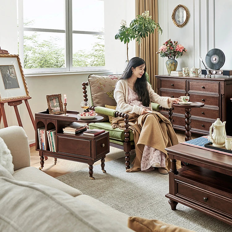 Elevate Your Living Room: Elegant Solid Wood Tea Table for Timeless Style hyjyj-4266