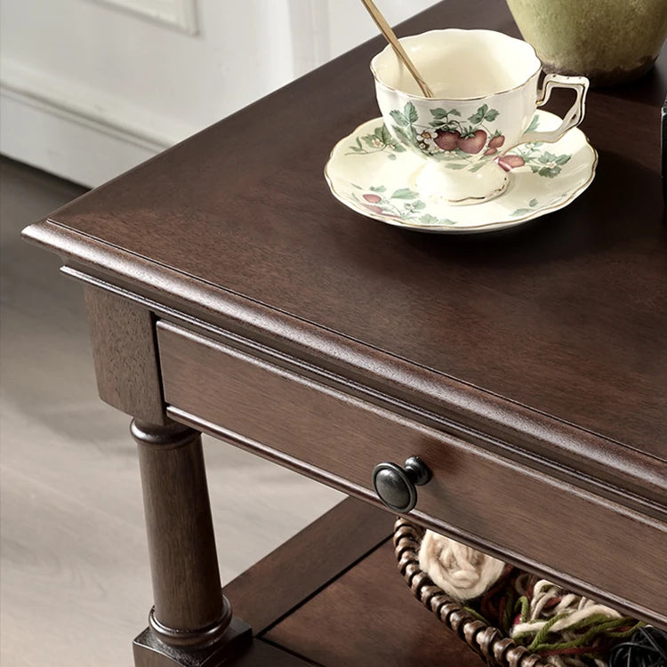 Classic Solid Wood Tea Table - Elegant Living Room Centerpiece hyjyj-4272