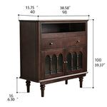 Elegant Solid Wood and Glass Cabinet for Sophisticated Living Spaces hyjyj-4276