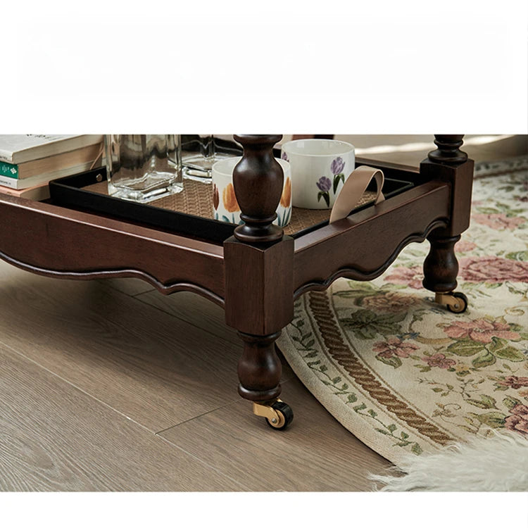 Classic Solid Wood Tea Table - Enhance Your Living Room Elegance hyjyj-4280