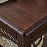 Solid Wood Tea Table with Drawer - Elegant and Functional Design for Any Living Space hyjyj-4281