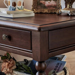 Solid Wood Tea Table with Drawer - Elegant and Functional Design for Any Living Space hyjyj-4281