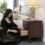 Elegant Solid Wood Bedside Cupboard for Luxurious Living Rooms hyjyj-4282