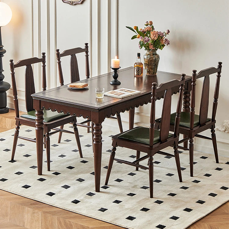 Elegant Solid Wood Dining Table for Timeless Home Décor hyjyj-4283