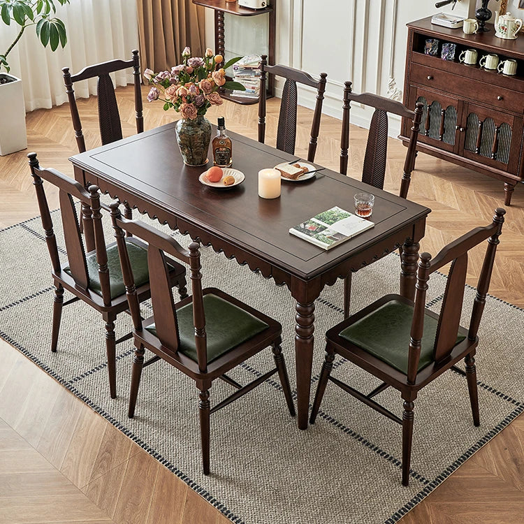 Elegant Solid Wood Dining Table for Timeless Home Décor hyjyj-4283