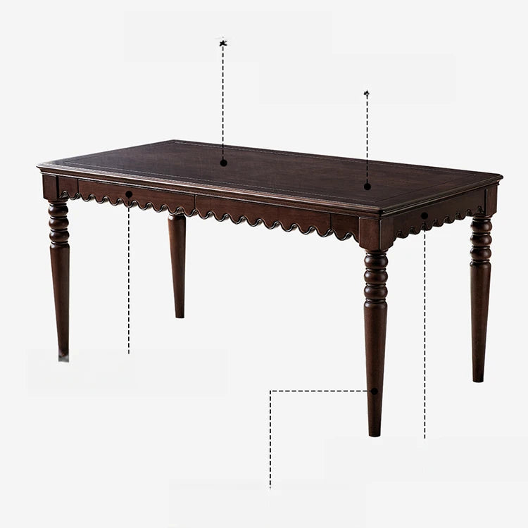 Elegant Solid Wood Dining Table for Timeless Home Décor hyjyj-4283