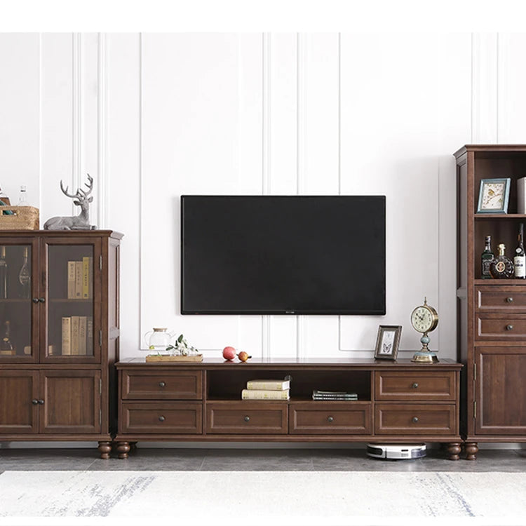 Elegant Solid Wood & Tempered Glass Cabinet for Stylish Living Rooms hyjyj-4289