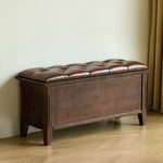 Elegant Solid Wood Cowhide Leather Stool – Perfect for Sophisticated Interiors hyjyj-4293