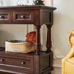 Elegant Cherry Wood Coffee Table for Sophisticated Living Rooms hyjyj-4297