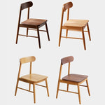 Elegant Natural Wood Chair in Brown - Oak, Cherry, and Black Walnut Options hykmq-740