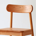 Elegant Natural Wood Chair in Brown - Oak, Cherry, and Black Walnut Options hykmq-740