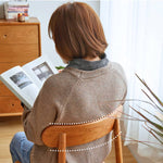 Elegant Natural Wood Chair in Brown - Oak, Cherry, and Black Walnut Options hykmq-740