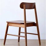 Elegant Natural Wood Chair in Brown - Oak, Cherry, and Black Walnut Options hykmq-740