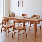 Elegant Natural Wood Chair in Brown - Oak, Cherry, and Black Walnut Options hykmq-740