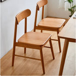 Elegant Natural Wood Chair in Brown - Oak, Cherry, and Black Walnut Options hykmq-740