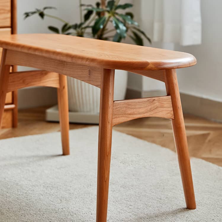 Elegant Multitone Wooden Stool with Cotton/Linen Seat – Grey, Brown, Cherry, Black Walnut hykmq-741