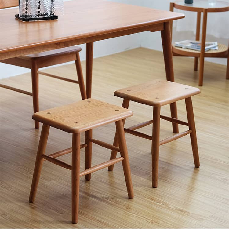 Stunning Natural Wood Stools in Cherry, Black Walnut, and Oak Finishes - Perfect for Every Home Decor hykmq-743