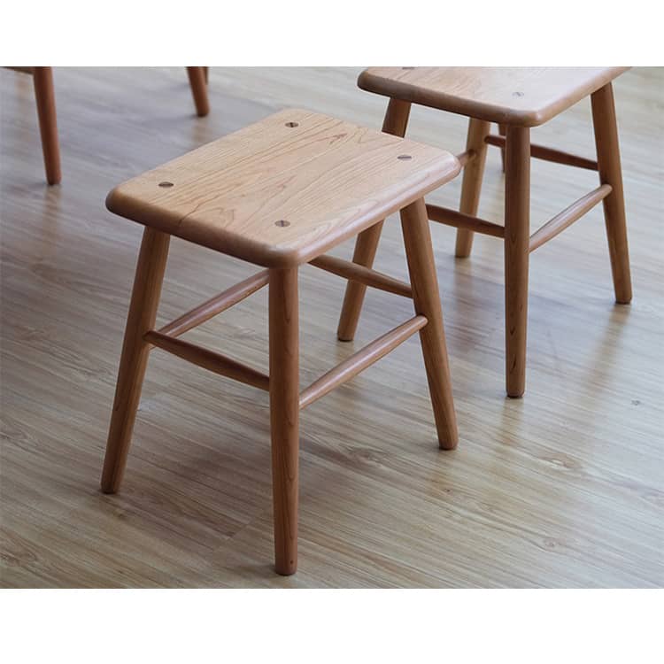 Stunning Natural Wood Stools in Cherry, Black Walnut, and Oak Finishes - Perfect for Every Home Decor hykmq-743