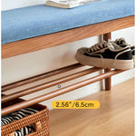 Handcrafted Green Stool in Natural Wood with Cotton Linen Upholstery - Multiple Color Options Available hykmq-744