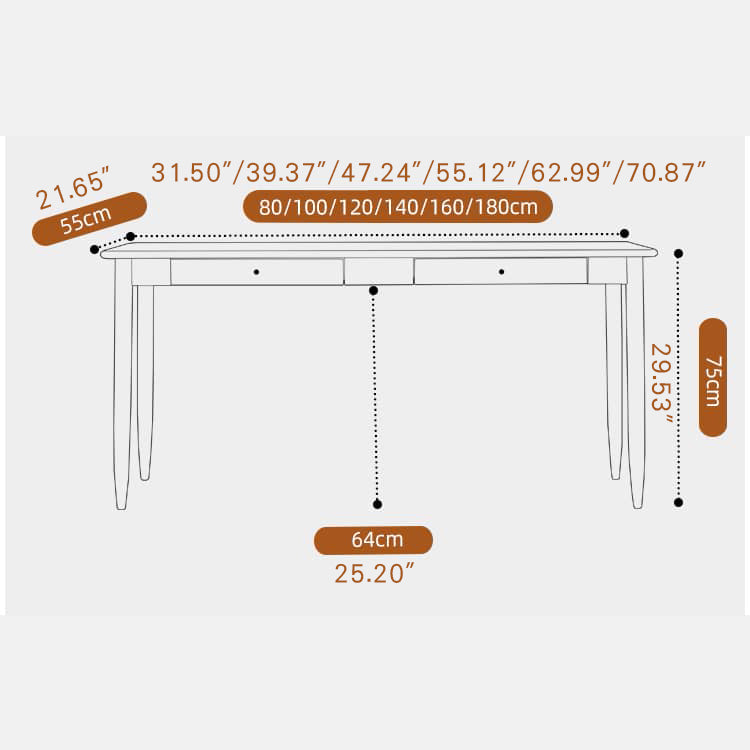 Elegant Cherry Wood and Natural Plywood Table with Copper Accents hykmq-750