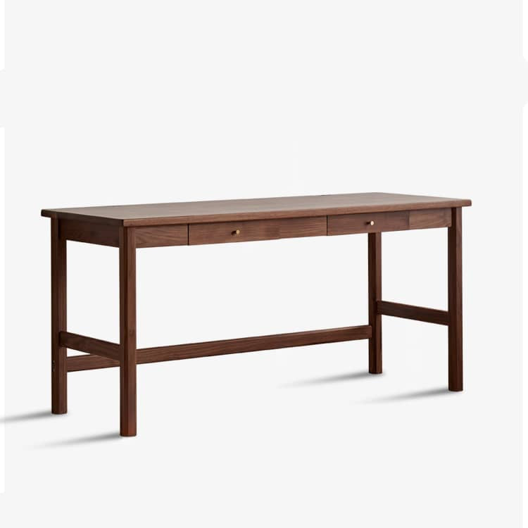 Elegant Brown Natural Wood Table - Black Walnut & Cherry Wood Finish hykmq-753