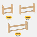 Elegant Red Oak Storage Rack with Copper Accents - Perfect for Any Space hykmq-763
