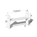 Elegant Red Oak Storage Rack with Copper Accents - Perfect for Any Space hykmq-763