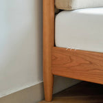 Elegant Bed in Natural Wood Colors - Luxurious Cherry & Beech Options hykmq-771