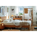 Elegant Bed in Natural Wood Colors - Luxurious Cherry & Beech Options hykmq-771