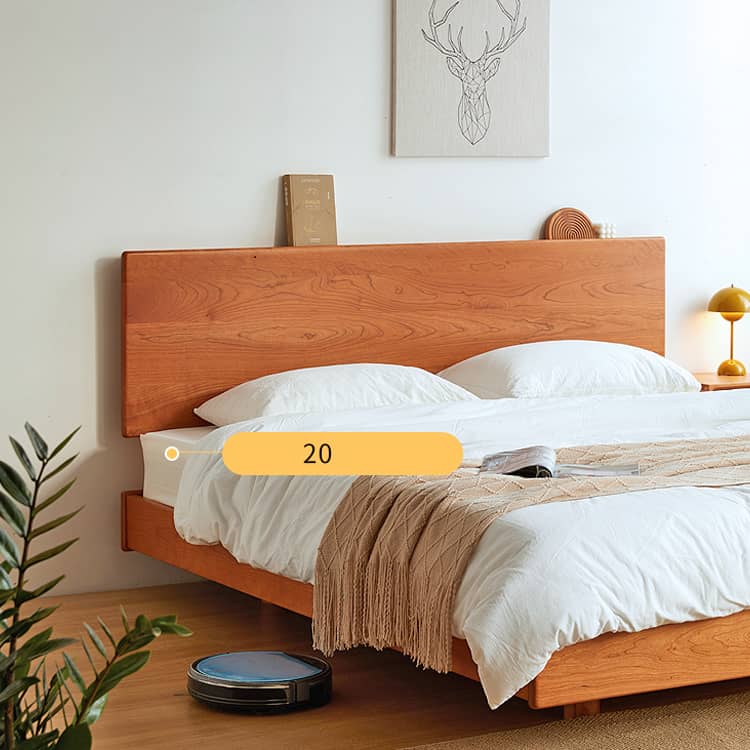 Stunning Cherry Wood Bed Frame in Natural Wood Finish - Perfect for Your Bedroom hykmq-774